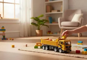 Plastik Damperli Kamyon Oyuncak – 17 cm İnşaat Serisi