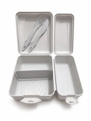 Titiz Takeaway Beslenme Kabı Seti Bölmeli Lunch Box Çatal Bıçak Dahil BPA Free - Yeşil