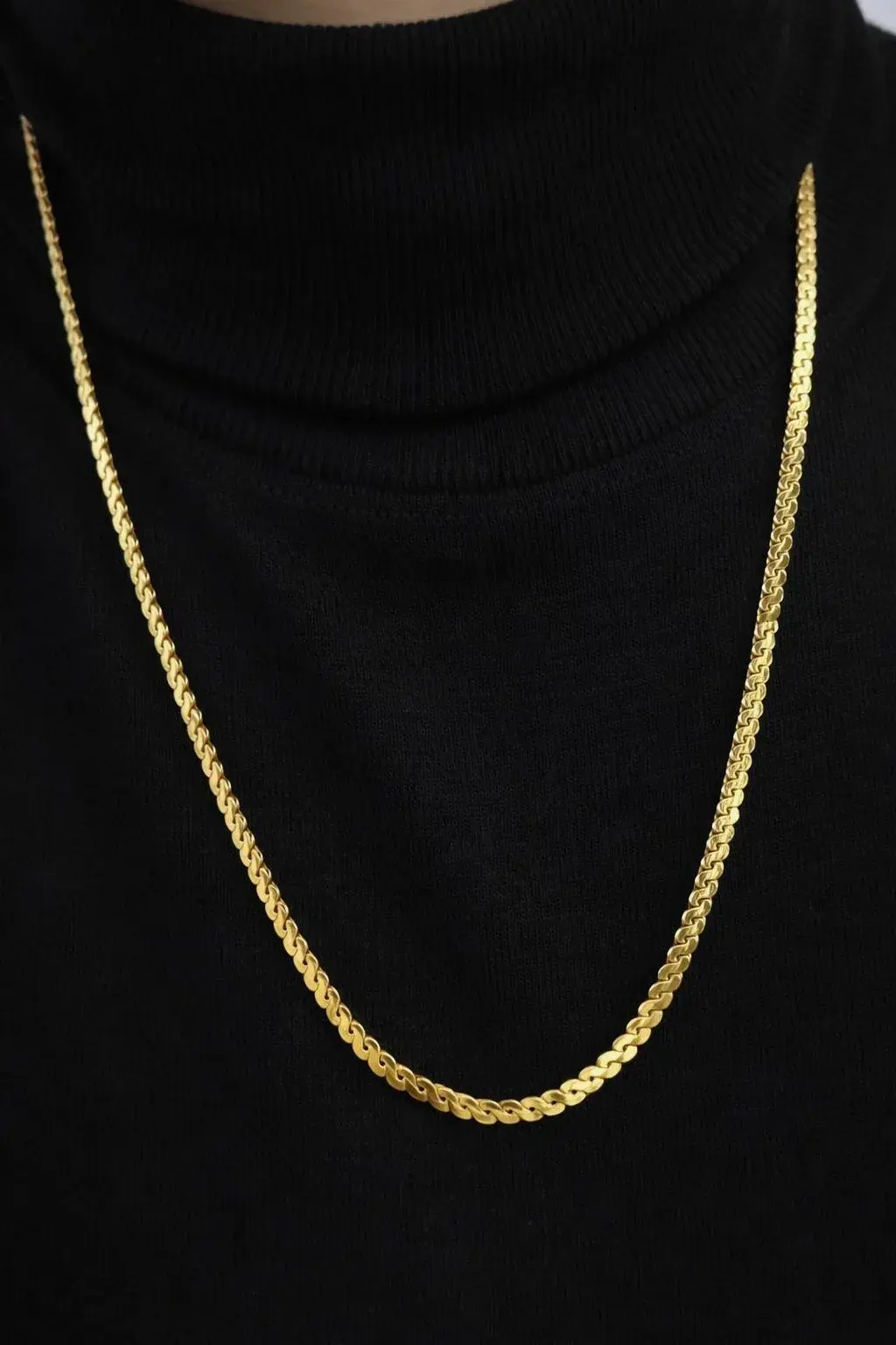 14K Arpa Zincir Kolye 60 cm – Kadın Kolye