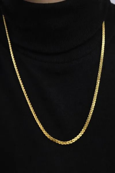 14K Arpa Zincir Kolye 60 cm – Kadın Kolye