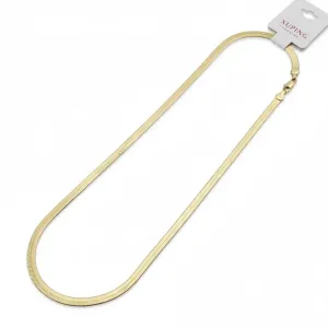 Yassı Balık Sırtı Zincir Kolye 50 cm – Gold Renk