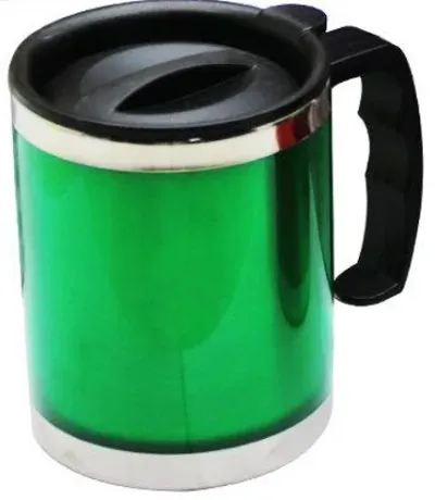 Paslanmaz Çelik Metal Termos Kupa Bardak 450 ml - Yeşil