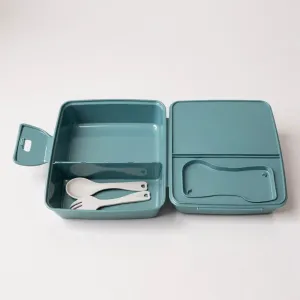 Bölmeli Saklama ve Yemek Kabı – BPA’sız Sağlıklı – Kilit Kapak – Taşınabilir Lunchbox- Su Yeşili
