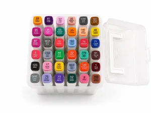 36 Renk Çift Uçlu Marker Kalem Seti Touch Art Boyama ve Çizim Kalemi Kutulu