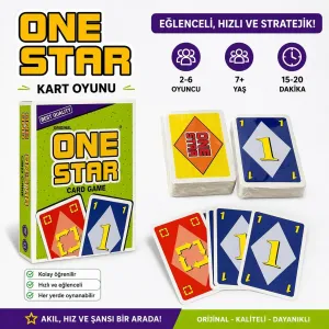 One Star Kart Oyunu 108 Kart Eğlenceli Aile Oyunu