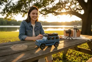 Işıklı Müzikli Lüks Jeep Oyuncak Araba – 1:16 Ölçekli Off-Road Model (3+ Yaş)