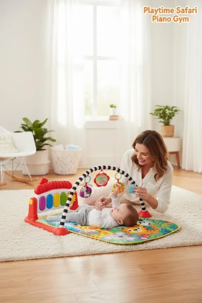 Piyanolu Bebek Oyun Halısı 4in1 Aktivite Matı