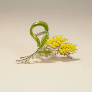 Buğday Desenli Metal Mandal Saç Tokası