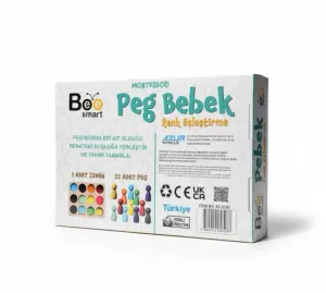 Montessori Peg Bebek Renk Eşleştirme Oyunu – Doğal Ahşap Eğitici Oyuncak