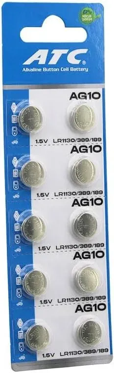 AG10 LR1130 389 189 Alkalin Düğme Pil 1.5V 10’lu Kart Saat Oyuncak Hesap Makinesi Pili