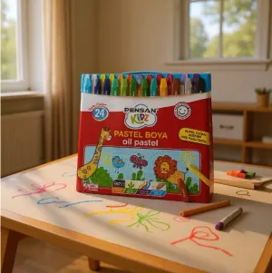 Pensan Kidz Çantalı Pastel Boya 24 Renk
