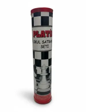 Platin Okul Tipi Satranç Seti – Taşıma Kutulu Plastik Takım ve Rulo Satranç Matı