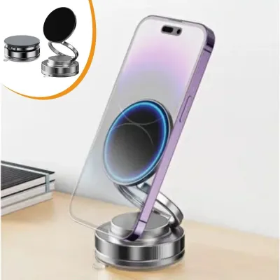 Vakumlu Manyetik Telefon Tutucu – Güçlü Vakum 360 Derece Döner Araç İçi Telefon Standı