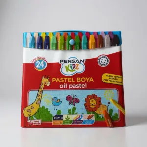 Pensan Kidz Çantalı Pastel Boya 24 Renk