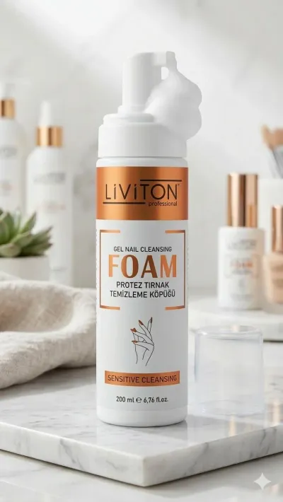 Liviton Gel Nail Cleansing Foam Protez Tırnak Temizleme Köpüğü 200 ml