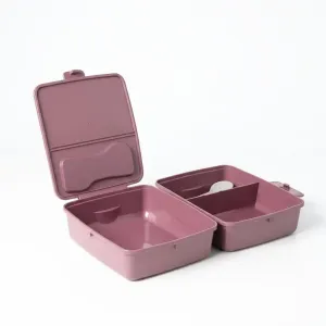 Bölmeli Saklama ve Yemek Kabı – BPA’sız Sağlıklı – Kilit Kapak – Taşınabilir Lunchbox- Mor Renk