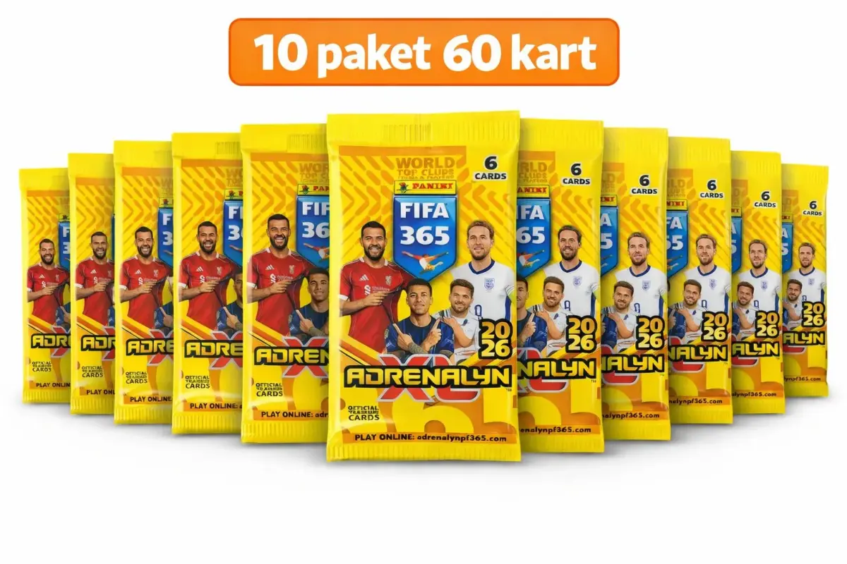 Panini FIFA 365 Adrenalyn XL 2026 Orijinal Futbolcu kartları 10 Paket (60 kart )