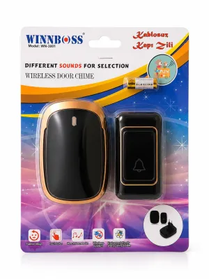Winnboss WN-3001 Şık Tasarım Wireless Kablosuz Kapı Zili Pilli- 100MT Menzil