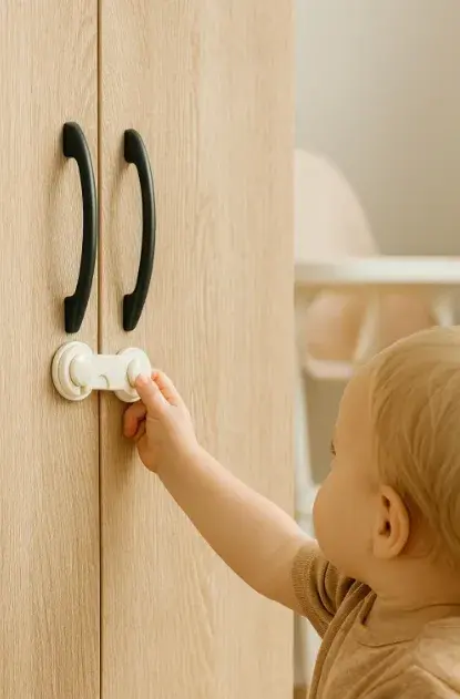 İdeal Baby Kapak Kilidi – Çocuk Güvenlik Kilidi, Dolap Kapak Kilidi, Kolay Montaj