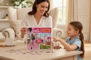 Barbie Süper Renkli 2’si 1 Arada Puzzle Seti (54 + 70 Parça)