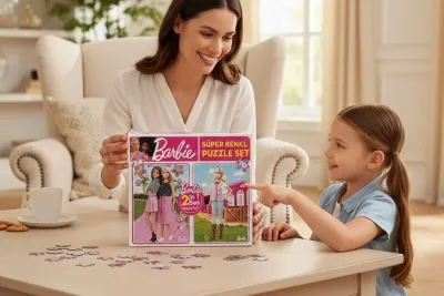 Barbie Süper Renkli 2’si 1 Arada Puzzle Seti (54 + 70 Parça)