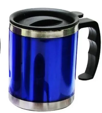 Paslanmaz Çelik Metal Termos Kupa Bardak 450 ml - Mavi