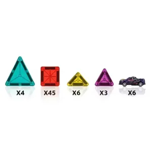 Mini Magnetic Imagination 64 Parça Arabalı Manyetik Blok Seti