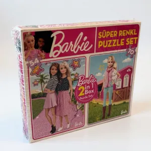 Barbie Süper Renkli 2’si 1 Arada Puzzle Seti (54 + 70 Parça)