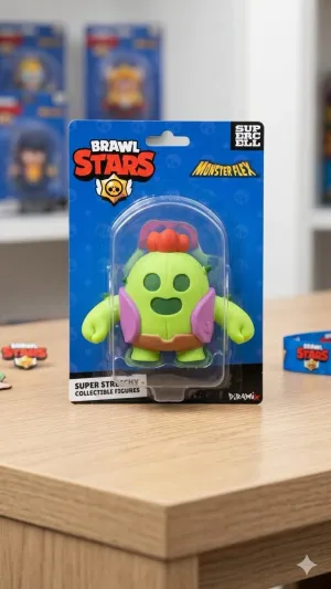 Brawl Stars Monster Flex Esnek Oyuncak Figür – Çek Uzat Stres Oyuncağı ( SPİKE )