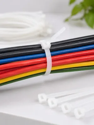 100 Adet Beyaz Cırt Kelepçe 4,8x200 mm Plastik Kelepçe Kablo Düzenleyici Güçlü Kilit Mekanizmalı