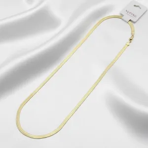 Yassı Balık Sırtı Zincir Kolye 50 cm – Gold Renk