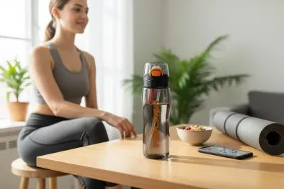 Titiz Rio matara 750 ml Siyah Renk -Kapaklı – Pipetli, BPA İçermez,Kapak Koruma Su Matarası