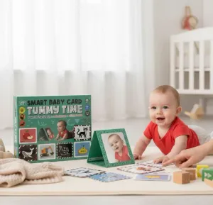 Laco Kids Tummy Time Smart Baby Card – Karın Üstü Aktivite Zeka Kartları + Güvenli Ayna (0-12 Ay)
