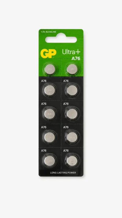 GP Ultra A76 LR44 AG13 1.5V Alkalin Düğme Pil 10'lu - Saat ve Oyuncak Pili