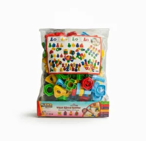 Ecem Toys Vidali Eğitsel Renkli Geometrik Şekiller Seti BPA içermeyen kaliteli plastik –64 Parça