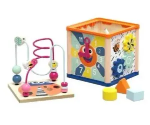 Topbright Ahşap Aktivite Küpü 5’i 1 Arada Montessori Eğitici Oyuncak 12 Ay+