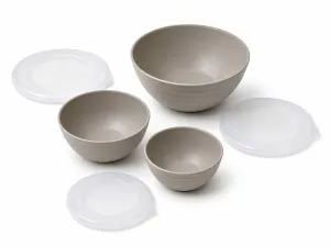 Galaksi Kapaklı Kase Seti 3’lü 1 Lt 2 Lt 3 Lt BPA Free Krem