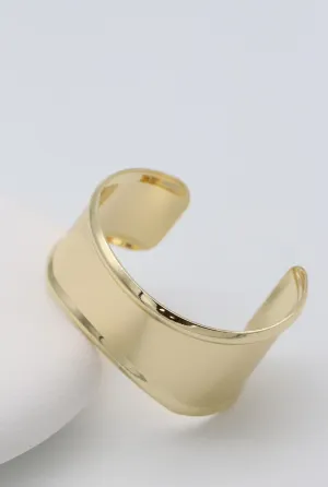 Kadın 14K Kaplama Gold Çelik Kelepçe Bileklik