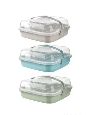 Titiz Lovely 32 Parça 6 Kişilik Piknik Seti BPA Free Kapaklı Taşınabilir Piknik Sepeti - Mavi