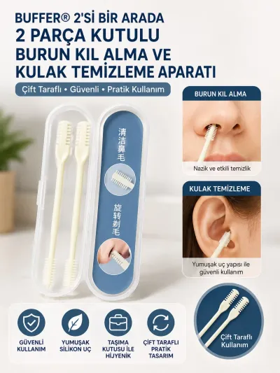 2'si 1 Arada Burun Kıl Alma ve Kulak Temizleme Aparatı