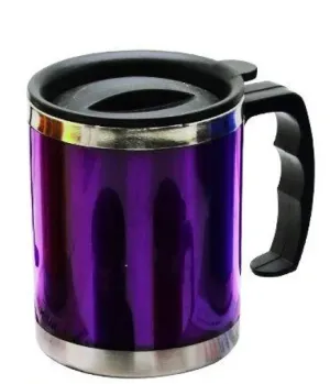 Paslanmaz Çelik Metal Termos Kupa Bardak 450 ml - Mor