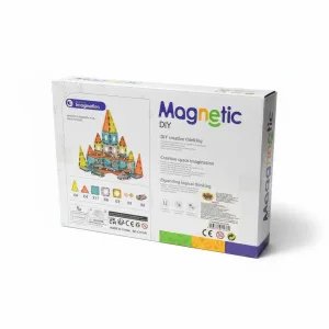 Magnetic DIY 50 Parça Manyetik Bloklar ve Arabalı Eğitici Yapım Seti