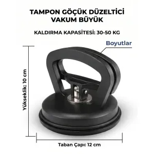 Büyük Boy Vakumlu Göçük Düzeltici Cam Taşıma Aparatı 30-50 Kg 12 cm