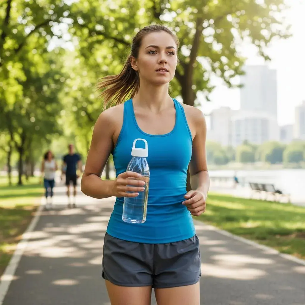 650 ml Doa Su Matarası – BPA Free PET Spor Matara (Beyaz Kapak)