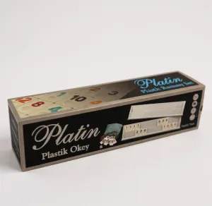 Platin Plastik Okey Takımı – Taş Torbalı 4’lü Takım Seti