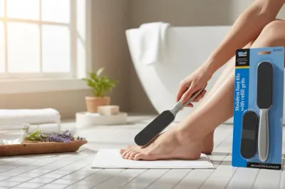 DX Nail Stainless Foot File with Refill Grits – Paslanmaz Çelik Ayak Törpüsü (Yedekli Model)