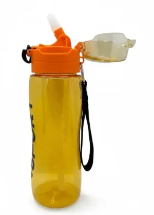 Titiz Rio matara 750 ml Kapaklı– Pipetli, Kapak Koruma Kılıflı Su Matarası Turuncu