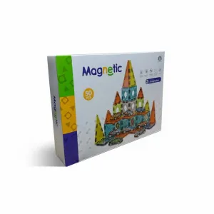 Magnetic DIY 50 Parça Manyetik Bloklar ve Arabalı Eğitici Yapım Seti