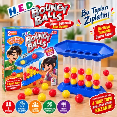 Bouncy Balls Zıplayan Top Oyunu 2 Kişilik Eğlenceli Çocuk ve Aile Oyunu 4+ Yaş