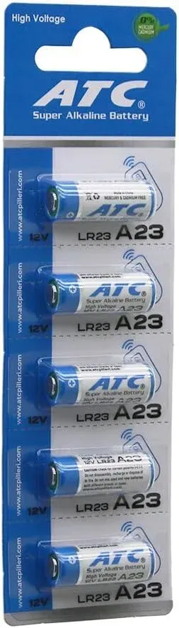 23A 12V Alkalin Kumanda Pili A23 MN21 V23GA LRV08 Uzun Ömürlü Uzaktan Kumanda Pili 5'li Set